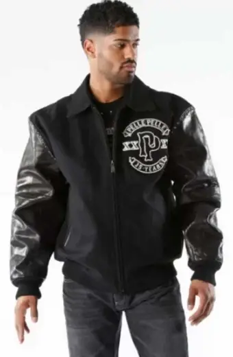 Panther USA Pelle Pelle XXXV MB 1978 Bomber Black Wool Jacket mb-1978-pelle-pelle-xxxv-panther-jacket