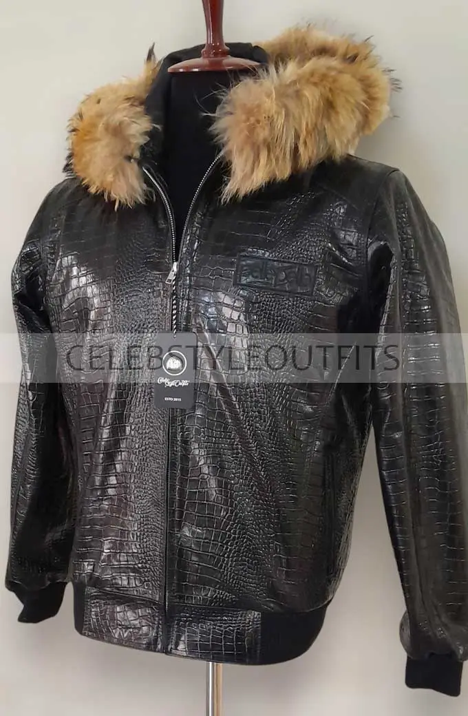 Pelle Pelle MB World Famous Black Leather Fur Hooded Jacket world-famous-pelle-pelle-mb-jacket