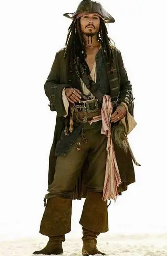 Johnny Depp Jack Sparrow Pirates Of The Caribbean Brown Coat