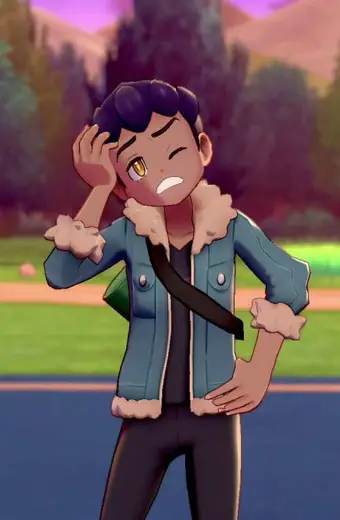 Pokemon Sword Shield Hop Blue Cosplay Denim Shearling Jacket