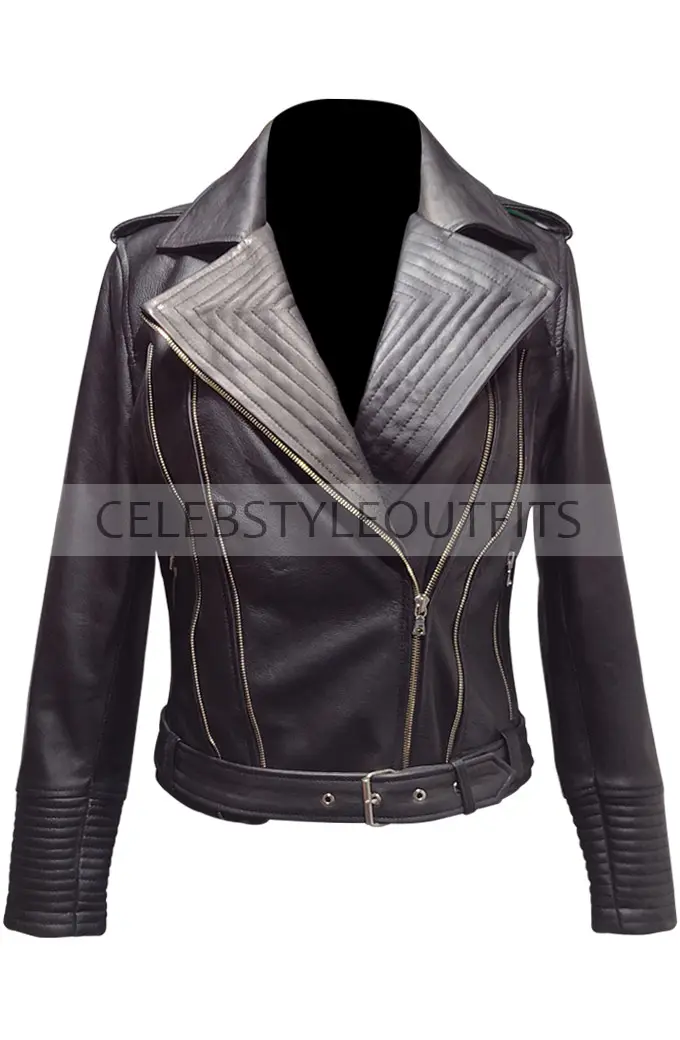 Mary J Blige Monet Power Book II Ghost Black Leather Jacket power-book2-monet-mary-jacket
