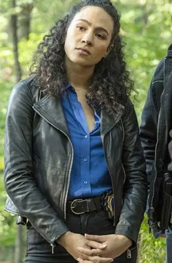 Dani Powell Prodigal Son Aurora Perrineau Black Biker Jacket