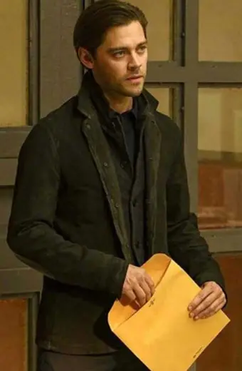 Malcolm Bright Tom Payne Prodigal Son Black Suede Jacket