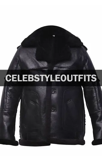 Ben Barnes Billy Russo Punisher Black Leather Shearling Jacket ben-barnes-the-punisher-jacket