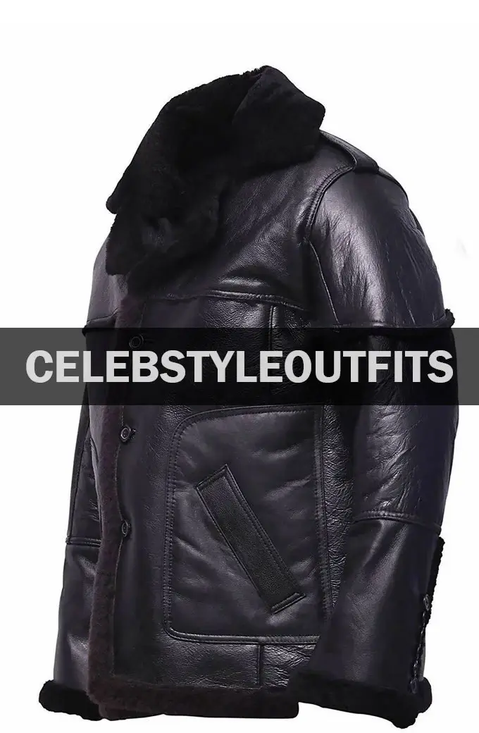Ben Barnes Billy Russo Punisher Black Leather Shearling Jacket ben-barnes-the-punisher-jacket