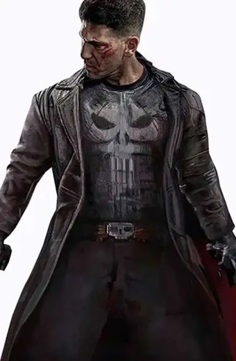 Frank Castle Punisher Jon Bernthal Black Leather Trench Coat jon-bernthalthe-punisher-frank-castle-coat