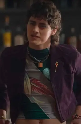 Queer As Folk Mingus Fin Argus Cropped Purple Suede Jacket fin-argus-queer-as-folk-cropped-jacket