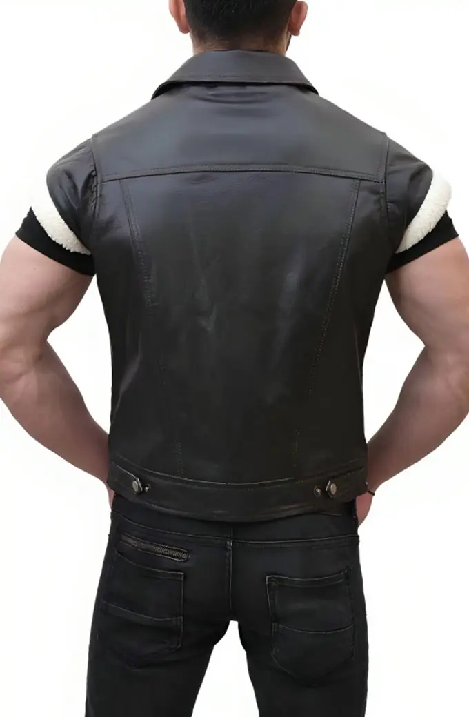 John Marston Red Dead Redemption Cosplay Black Leather Vest john-marston-red-dead-redemption-vest