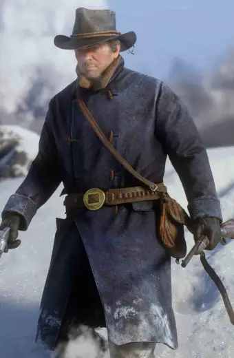 Red Dead Redemption Arthur Morgan Blue Cosplay Duffle Coat