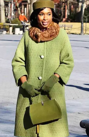Respect Jennifer Hudson Aretha Franklin Green Wool Coat jennifer-hudson-respect-coat