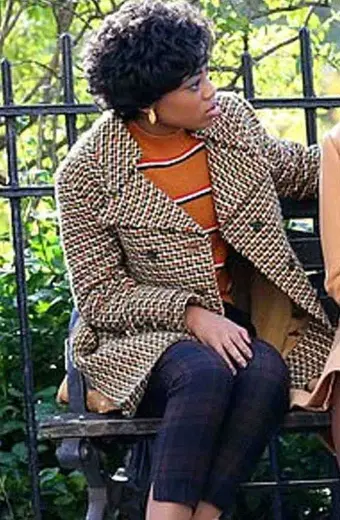 Carolyn Franklin Hailey Kilgore Respect Tweed Trench Peacoat