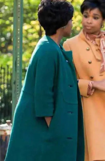 Carolyn Franklin Hailey Kilgore Respect Green Wool Trench Coat
