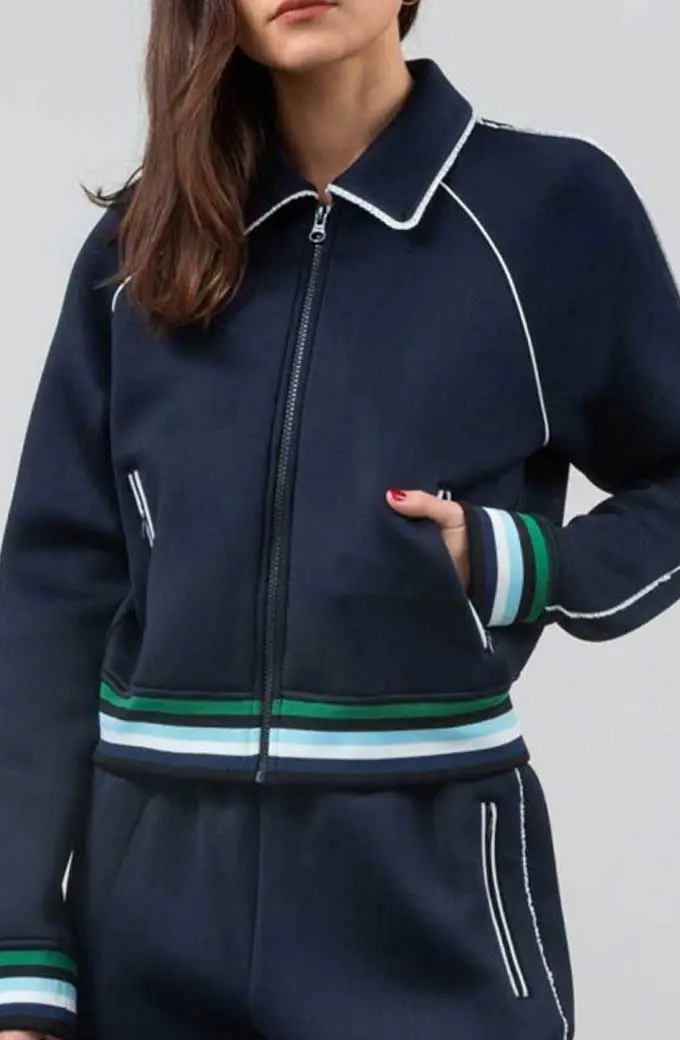 Riverdale Betty Cooper Lili Reinhart Bomber Blue Fleece Jacket lili-reinhart-riverdale-jacket