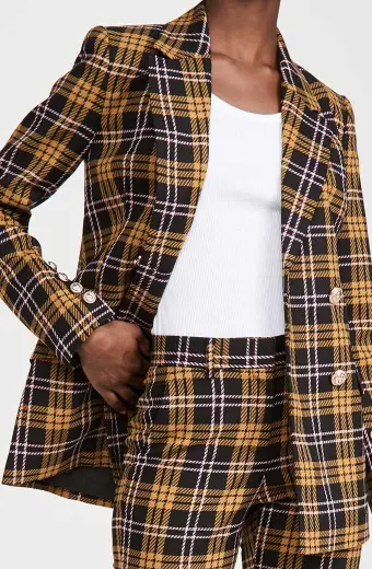 Lili Reinhart Riverdale Betty Cooper Checked Tweed Blazer