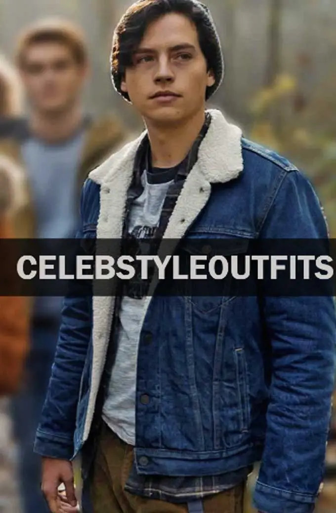 Riverdale Jughead Jones Cole Sprouse Blue Shearling Jacket riverdale-sprouse-jacket