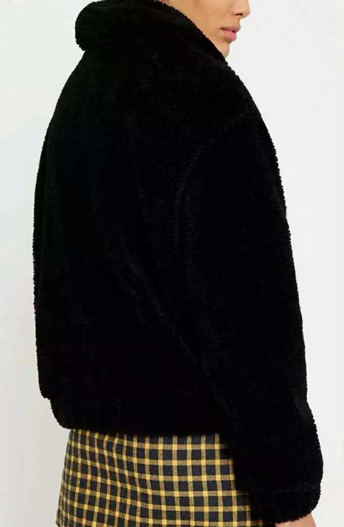 Riverdale Vanessa Morgan Toni Topaz Black Sherpa Jacket toni-topaz-riverdale-jacket