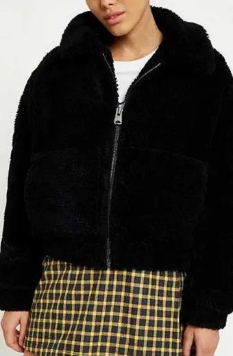 Vanessa Morgan Riverdale Toni Topaz Black Sherpa Jacket