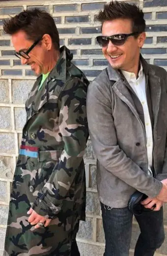 Robert Downey Jr Green Cotton Cargo Army Camouflage Coat