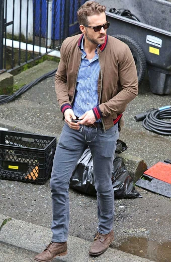 The Age of Adaline Actor Ryan Reynolds Cotton Jacket