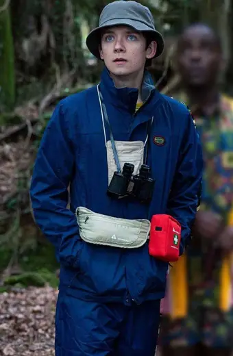 Sex Education Otis Milburn Asa Butterfield Blue Cotton Jacket