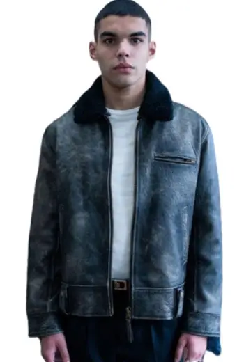 Rahim Sex Education Sami Outalbali Distressed Shearling Jacket
