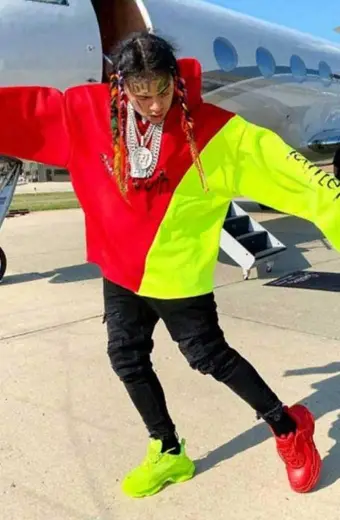 Tutu 6ix9ine Tekashi Red And Green Bomber Fleece Hoodie