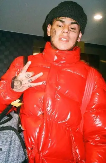 6ix9ine Casual Tekashi Orange Parachute Quilted Puffer Jacket