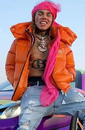 Tekashi Stoopid 6ix9ine Orange Parachute Quilted Puffer Jacket stoopid-6ix9ine-tekashi-jacket