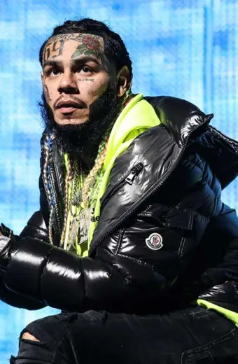 Tekashi Miamibash 6ix9ine Black Bomber Polyester Hooded Jacket miamibash-6ix9ine-tekashi-jacket