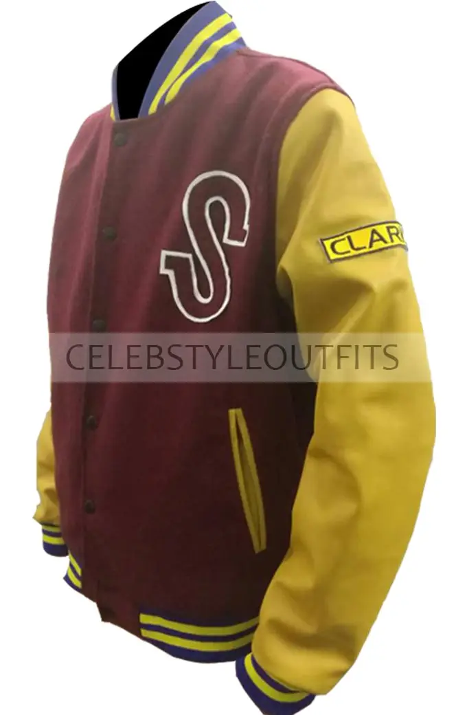 Clark Kent Smallville Superman Tom Welling Varsity Jacket smallville-crows-varsity-letterman-jacket