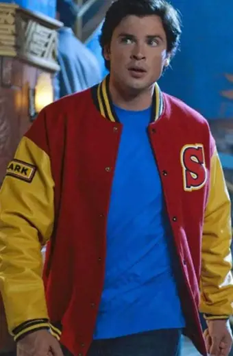 Tom Welling Superman Smallville Varsity Clark Kent Jacket