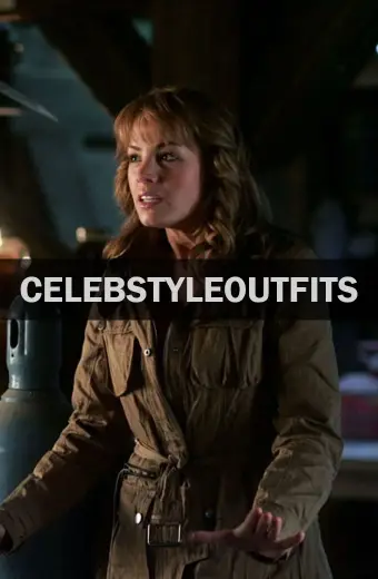 Lois Lane Smallville TV Show Erica Durance Brown Trench Coat