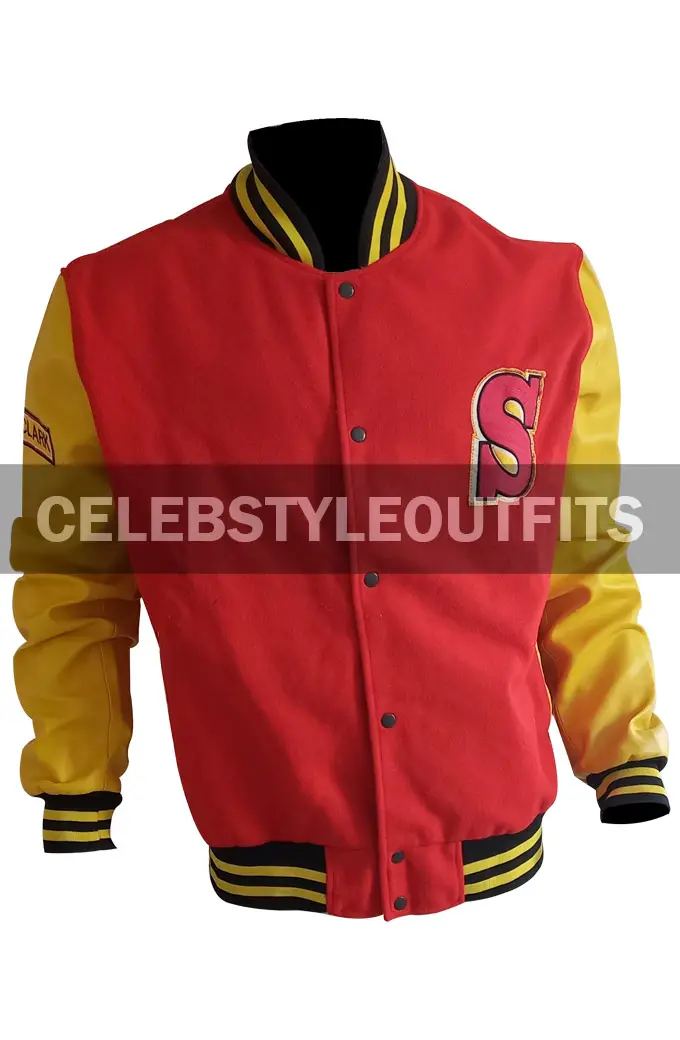 Clark Kent Smallville Superman Tom Welling Varsity Jacket smallville-crows-varsity-letterman-jacket