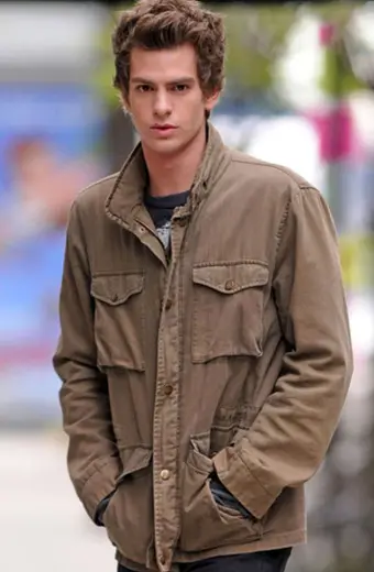 Spider Man Peter Parker Andrew Garfield Brown Cotton Jacket andrew-garfield-amazing-spiderman-jacket