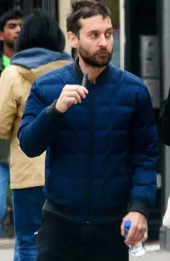 Peter Parker Spider Man Tobey Maguire Quilted Puffer Jacket