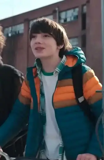 Jake Donovan Colan Spirit Halloween Hooded Blue Puffer Jacket