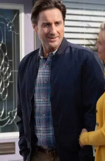 Pat Dugan Luke Wilson Stargirl Bomber Blue Cotton Jacket