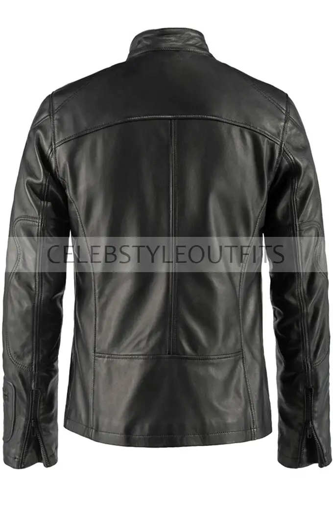 Chris Pine James Kirk Star Trek Captain Black Leather Jacket james-kirk-star-trek-jacket
