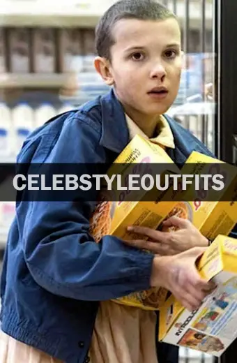 Millie Bobby Brown Stranger Things Eleven Blue Cotton Jacket