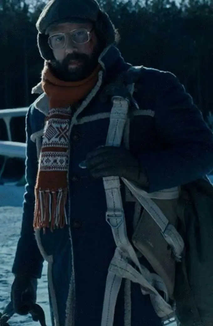 Stranger Things Murray Bauman Brett Gelman Blue Wool Fur Coat brett-gelman-stranger-things-coat