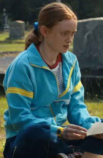 Max Mayfield Stranger Things Sadie Sink Blue Bomber Jacket