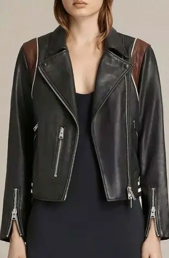 Dex Parios Cobie Smulders Stumptown Biker Black Leather Jacket