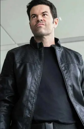 Otis Graves Supergirl Robert Baker Bomber Black Leather Jacket