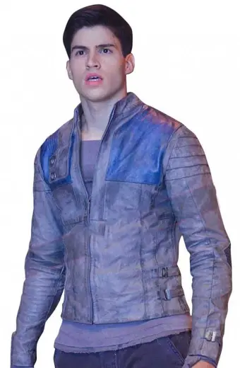 Seg-El Cameron Cuffe Krypton TV Series Blue Leather Jacket