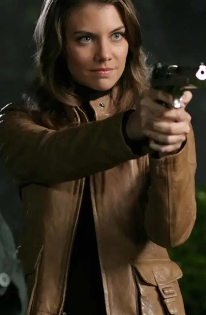 Supernatural Lauren Cohan Bela Talbot Brown Leather Jacket lauren-cohan-supernatural-jacket