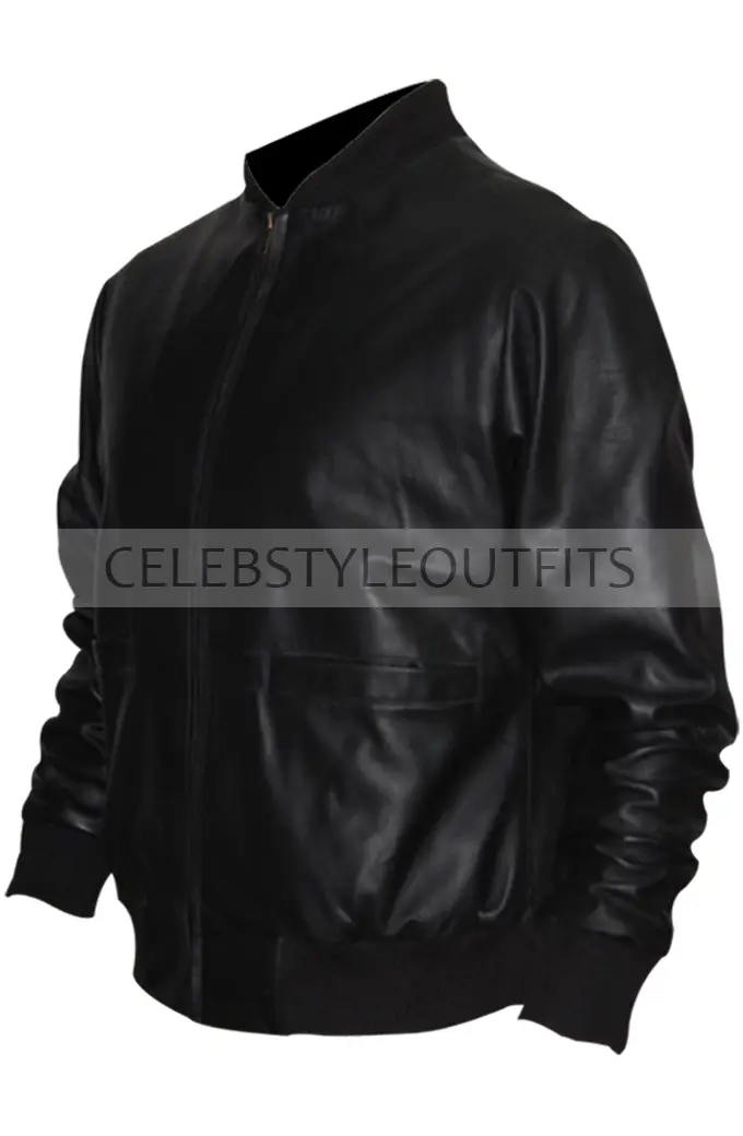 Sylvester Stallone Rocky Balboa Tiger Mens Black Bomber Jacket rocky-balboa-sylvester-stallone-tiger-jacket