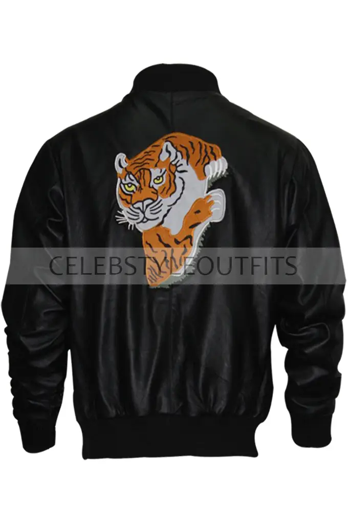 Sylvester Stallone Rocky Balboa Tiger Mens Black Bomber Jacket rocky-balboa-sylvester-stallone-tiger-jacket