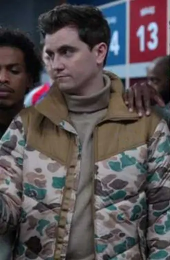 Ted Lasso Stephen Manas Richard Montlaur Beige Puffer Jacket