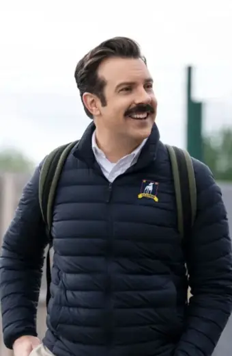 Jason Sudeikis Ted Lasso Black Parachute Quilted Puffer Jacket