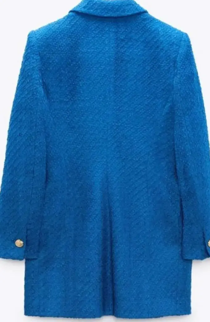 Ted Lasso Rebecca Welton Hannah Waddingham Blue Trench Blazer ted-lasso-hannah-waddingham-coat